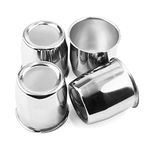 Rheedal 4Pcs 3.13inch Trailer Wheel Center Caps Push Through 3.13" Bore 3.31" Tall Hub Cap for Truck SUV RV Wheel Rim, Chrome Silver Wheel Cover