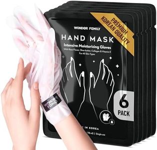 Korean Hand Masks Moisturizing Glove for Dry Hands - Hand Moisturizer Gloves for Women, Men - Hand Therapy Gloves with Collagen, Rose Oil, Shea Butter - White Hydrating Korean Hand Mask Bulk, 6 Pack