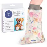 Childrens Cast Covers for Shower in Colourful Fish Design - Premium Cast Covers for Shower - Leg Shaped Leg Cast Cover - Lightweight Cast Sleeves for Kids - Waterproof Design Complete Protection