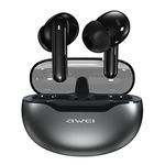 AWEI S1 Ultra Wireless Earbuds Bluetooth 5.3 Earbuds with 4 Mics Call Noise Cancelling, 13 mm Drivers, Stereo Sound Deep Bass in-Ear Headphones, Game Mode, IPX7 Waterproof for Gym Running