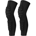 GUOZI Knee Braces, [2 Pack] Double Crashproof knee & Shank Pads, Compression Leg Knee Sleeves for Sports Basketball Volleyball Running Football Adults Kids