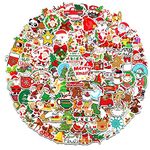 150Pcs Christmas Decorations Stickers for Water Bottles, Cute Vsco Waterproof Christmas Stickers Santa Snowflake Stickers for Teens Kids Girls Adult Envelopes Gifts Tags Crafts Windows Snowboard Laptop, Car, Skateboard, Luggage, Helmet, Guitar