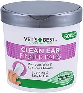 AB Tools 50PK Dog Pet Ear Cleaning Finger Pads Wipes Removes Wax Dog Hygiene