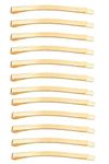 Mytoptrendz® 12 Pcs Classic Bobby Pins Plain Wide Curved Flat Jumbo Hair Clips Slides Hairpins for Women Girls Thick Long Updo Hair StyleGOLD-6cm)