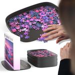 Puzzlup Stackable Puzzle Trays with Box Display Design - Set of 6 Unique Puzzle Sorting Trays - Up to 1500 Pieces - Premium Jigsaw Puzzle Accessory…