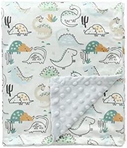 CREVENT Fuzzy Baby Nursery Blanket for Boys Soft Plush Receiving for Newborns, All Season Use (Dinosaur 76x102cm)