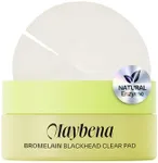 Maybena Bromelain Blackhead Clear Pad | Hydrating Blackhead Remover Pore Minimizer Facial Cleansing Pads w/Panthenol & 6 Plant-Derived Extracts | Non-Irritating Pre-Soaked Face Pads (30 Sheets)