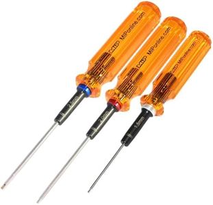 MIP 9602 3-Piece RC Hex Screwdriver Set (1.5mm, 2.0mm, 2.5mm) – Precision Hex Allen Wrenches for RC Cars, Drones, Boats, Helicopters – RC Repair Tool Kit – Made in USA
