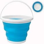 Health joy Collapsible Bucket (10L / 2.7 Gallon) with Strong, Flexible, Compact and Sturdy Handle for Camping, Fishing, as a Bait Bucket, Beach Pail, as an ice Bucket, for Minnows, and as a Sand Pail