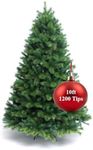 10FT/3M Classic Artificial Christmas Tree Xmas Realistic Natural Green Branches with Solid Metal Leg