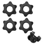 GBULTR 4 PCS Dumbbell Hex Nut Spinlock Collar - Spin Lock Screw Nuts, Barbell Bar Clips for Weight Lifting, fit all 1-inch (2.5 cm) standard weightlifting barbells and dumbbell bars,Dumbbell Clips