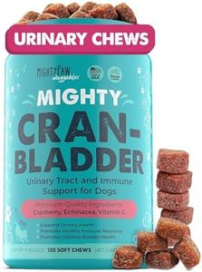 Mighty Paw Waggables Cran-Bladder (Made in The USA) | Cranberry Supplement for Dogs, Cranberry Chews for Urinary Tract Health. Kidney, & Bladder Support. Antioxidant Immune Health (120 Count)