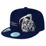 Love To Novelty Grim Reaper Skull Caps Adult's Adjustable Flat Bill Black Hats Snapback for Men And Womens