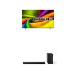 LG 75NU850B6LA 75-Inch NANO AI 4K UHD Smart TV bundle with US40T Soundbar with Wireless Subwoofer & WOW Interface 2.1 channel, 300W