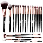 Make up Brushes, 20 Pcs Professional Makeup Brushes Set Foundation Eyeshadow Blush Brush,Travel Kabuki Blending Concealers Face Powder Eye Makeup Brush Sets（Black Gold)