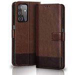 TheGiftKart Dual-Color Leather Finish Flip Back Cover for Samsung Galaxy M52 5G | Inside Pockets & Inbuilt Stand | Wallet Style | Magnet Closure Samsung Galaxy M52 5G Flip Case (Brown & Coffee)