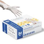 intelliMED Latex Gloves, Next-Gen Smooth Disposable Examination Hand gloves, Multi-Purpose with Superior Durability, Surgical & General Gloves (Small, Pack of 100 (White))