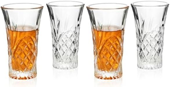 BCnmviku 4Pack Shot Glasses 65ML/2.2OZ Tequila Glasses Heavy Base Cordial Glasses