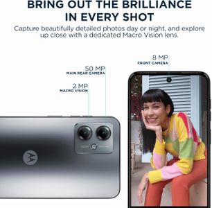 Motorola Moto g14 Smartphone, 6.5" FHD+ Display, 50MP, 128GB, Steel Grey