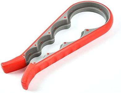 ZENVALY Apribarattoli, Multifunzione Apribottiglie, Apriscatole a Mano, Apribarattoli Gomma Universale, Pinza per Barattoli, per Cucina, Ristorante, Bar, Anziani, Artrite Malati, Rosso