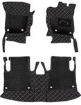 Autofurnish 7D Luxury Custom Fitted Car Mats Compatible with Tata Punch 2021 - Black Beige