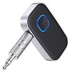 Babacom Bluetooth Receiver, Car Bluetooth Aux Adapter, Noise Cancelling 3.5mm Aux Bluetooth 5.0 Vehicle Amplifiers Receiver for Stereo, Wired Headphones, Hands-free Calls (16H Working Time/Dual Link)