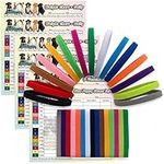 Puppy Whelping Collars with 3 cards(6 Record Keeping Charts),15 colors Puppy ID Collars,Double Sided Soft Identification Bands, Adjustable & Reusable Whelping Collars for Newborn Pets Dog Cat …