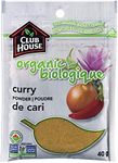 Club House, Quality Natural Herbs & Spices, Organic Curry Powder, 40g