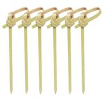 300pcs Bamboo Cocktail Picks - with Looped Knot - Great for Cocktail Party or Barbeque Snacks,Club Sandwiches (4.1inch)