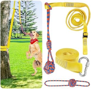 XiaZ Retractable Interactive Dog Toy, Rope Tug of War Toys for Small Medium Large Dogs, Outdoor Hanging Exercise Play Tug War, Extra Durable, Safe