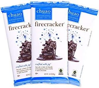 Chuao Chocolatier Firecracker Dark Chocolate Bars | Gourmet Chocolate Sea Salt Chipotle Artisan European No Preservatives | For Gift Baskets, Christmas, Valentines Day, Gifts for Women, Men, Birthday, Thank You, Care Package | 3 Pack