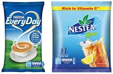 Nestle Everyday Dairy Whitener, 1kg Pouch + Nestle NESTEA Instant Iced Tea Lemon 400g