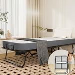 Hommyguard Folding Bed with Mattress, 90x200 cm Foldable Guest Bed, 13cm Thick Memory Foam, Portable for Adults, Includes Storage Cover