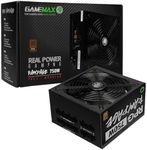 GameMax 750W Rampage Power Supply (No Power Cable inc.), Full-Modular, APFC, Japanese Tk Main Capacitor, 80 Plus Bronze, 88% Efficiency, 14cm Cooling Fan, Real Power Gaming | Black