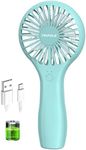 Tripole Mini Handheld Fan, 5000mAh Rechargeable Battery Portable Fan, 7-15H Personal Pocket Fan, 2 Speed Small USB Electric Fan for Stylish Women Men Indoor Outdoor Travel Camping Shopping Sport, Blue