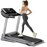 UMAY Fitness Home Folding 3 Level Incline Treadmill with Pulse Sensors, 3.0 HP Quiet Brushless, 8.7 MPH, 300 lbs Capacity, Grey
