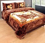 Petals Dreams Korean Wedding Bedding Set | 4 Piece Mink Blanket Set, 650 GSM (Coffe)