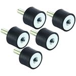 Homend 5Pcs M6 Rubber Mounts Shock Absorber Anti Vibration Silentblock Car Boat Bobbins (M6)