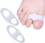 Toe Separators - Silicone Toe Corrector Straightener | Soft Big Toe Straightener, Comfortable Orthotic Toe Separators for Overlapping Toes, Hammertoes, Correct Toes Borato