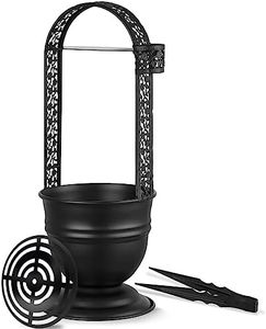 Hookah Charcoal Basket 13.7" with Coal Tongs 7'' Metal Tweezers-Portable Carbon Container Bucket with Metal Charcoal Holder for Shisha Accessories