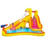 Funormous Baby Shark Water Slide with Pool, Kids Outdoor Inflatable Curve Waterslide Fun, Plus Heavy Duty Air Blower with GFCI