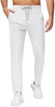 MIVEI 36" Inseam Men's Sweatpants with Zipper Pockets Men Joggers Running Workout Athletic Gym Track Tall Pants White