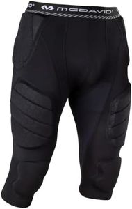 Mcdavid Mens Football Integrated 7 Pad ¾ Compression Tights, Protection for HIPS, Thighs, Tailbone & Knees, Adult