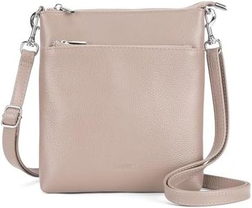 befen Genuine Leather Small Crossbody Purses for Women Travel Cross Body Bags Lightweight with Adjustable Shoulder Strap, A01-nude Pink