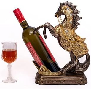 Dalax- Elegant Horse Wine Bottle Holder Statue Bar Countertop Decor Sculpture Personalized Gifts for Wine Lovers Tabletop Wine Rack Single Bottle Holder Display Stand Decorations.