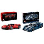 LEGO 42143 Technic Ferrari Daytona SP3, Race Car Model Building Kit, 1:8 Scale Advanced Collectible Set for Adults & 42154 Technic 2022 Ford GT Car Model Kit for Adults to Build