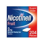 Nicotinell Nicotine Gum, Quit Smoking Aid, Fruit Flavour, 2 mg, 204 Pieces