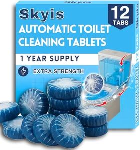 Skyis 12 Pack Automatic Toilet Bowl Cleaner Tablets, Blue Toilet Tank Cleaning Tablets for Bathroom Use, Household Toilet Bowl Fresheners