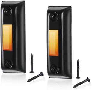 2Pcs Doorbell Push Button Heavy Duty Metal Door Bell Wired Button LED Lighted Wall Mounted Door Bell Push Buttons-Black