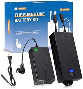 Universal Battery Pack for Reclining Furniture with LED Display- Wireless 2500mAh Rechargeable Battery for Electric Recliner, Power Sofa, Couch, Lift Chair- Fits 2-Pin Motion Furniture (with Charger)